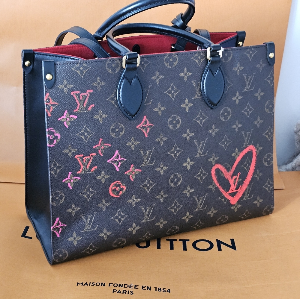 Louis Vuitton OnTheGo MM BAG Limited Edition Fall in Love Monogram Canvas Excell - Picture 2 of 16